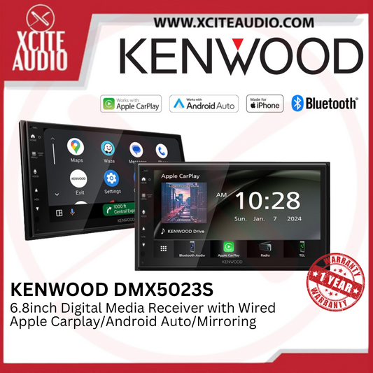 Kenwood DMX5023S 6.8"inch Digital Media Receiver with Apple CarPlay/Android Auto/Mirroring via USB