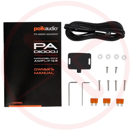 Polk Audio PA D1000.1 Mono Subwoofer Amplifier - 500W RMS at 4ohms/800W RMS at 2ohms/1 ohm stable