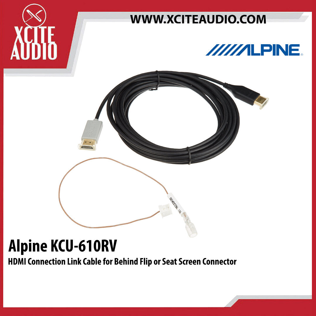 Alpine KCU-610RV HDMI Connection Link Cable for Behind Flip or Seat Screen Connector