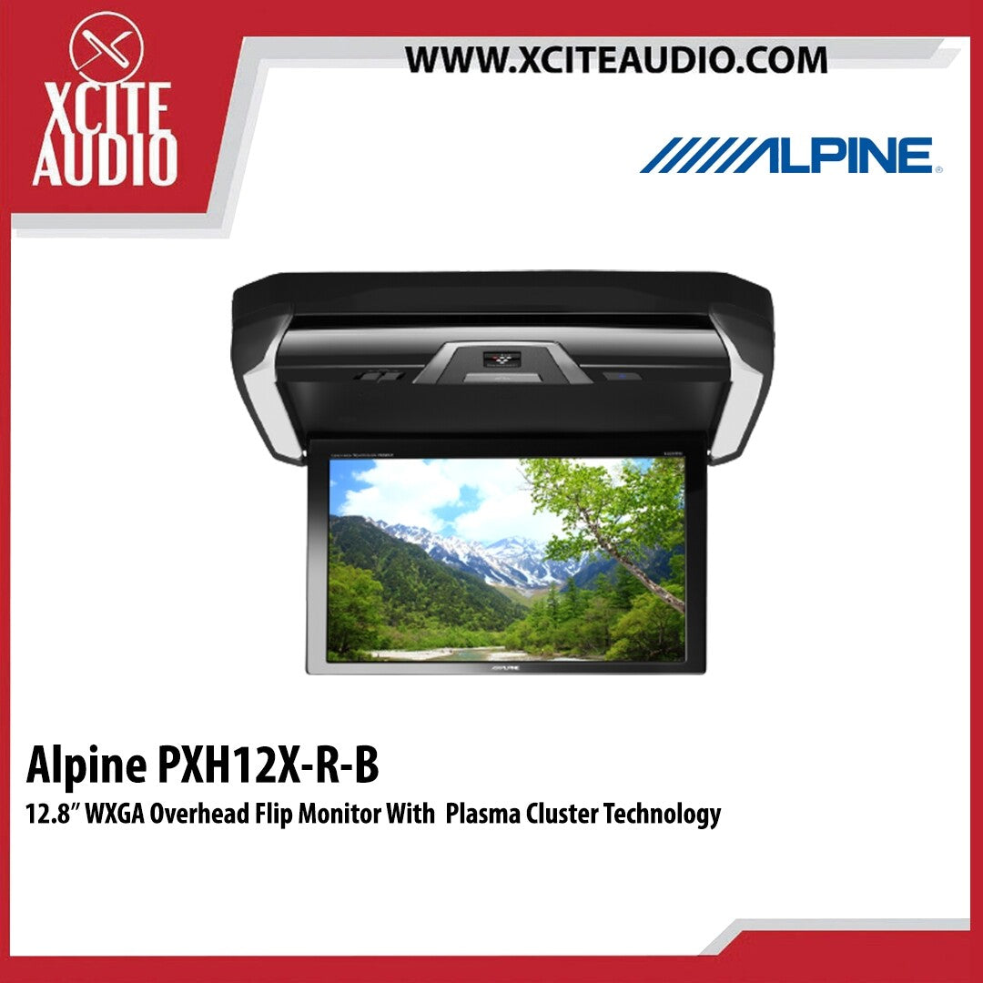 Alpine PXH12X-R-B 12.8″ WXGA Overhead Flip Monitor With  Plasma Cluster Technology