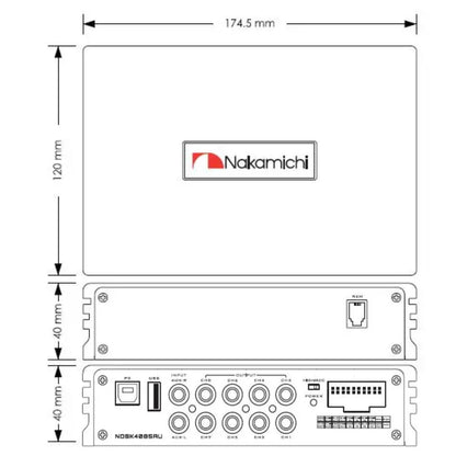 Nakamichi NDSK4285AU(new model) 4-IN 8-OUT 31 EQ Amplified DSP [Universal Cable Included]