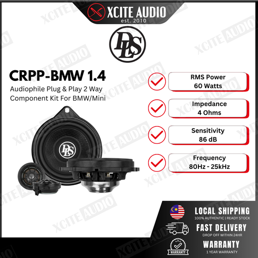 DLS Cruise CRPP-BMW 1.4 Audiophile Plug ‘n’ Play 4” 2-way Component kit for BMW / Mini