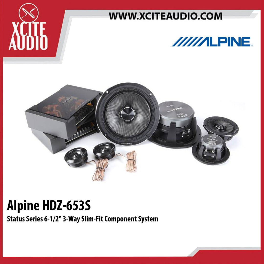 Alpine HDZ-653S Status Series 6-1/2" 3-way slim-fit component system