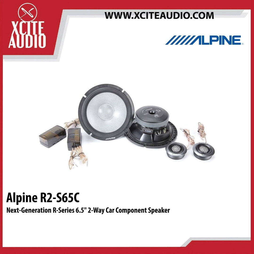 Alpine R2-S65C Next-Generation R-Series 6.5" 2-Way Car Component Speaker