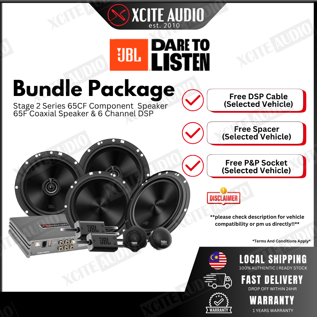 JBL Stage 2 Bundle - Clear Voice Upgrade (Free Installation Kits)