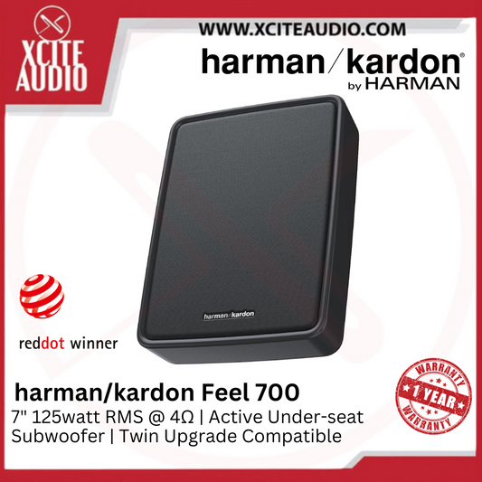 harman/kardon Feel 700 | Slim Active Underseat Subwoofer | Dual Upgrade Capable | 125 Watt RMS