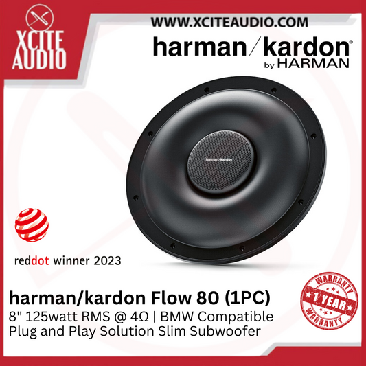 harman/kardon Flow 80 | 20cm / 8" | BMW Compatible Plug & Play Subwoofer | 125 Watt RMS @ 4 Ω