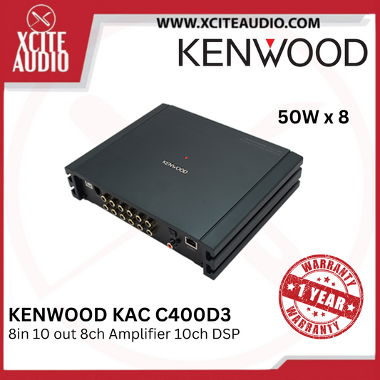 KENWOOD DSP KAC C400D3 - 8x10 Channel Advanced Car DSP Amplifier | 50W RMS X 8 | (8in-10out)