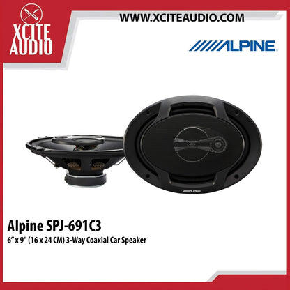 Alpine SPJ-691C3 6” x 9" (16 x 24 CM) 3-Way Coaxial Car Speaker