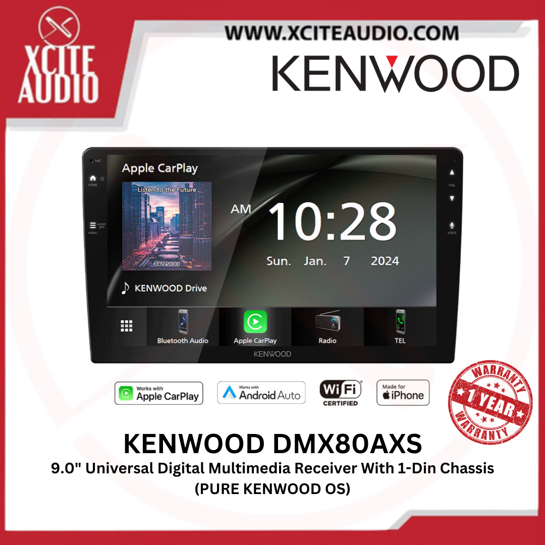 KENWOOD DMX80AXS - 9.0" WSVGA Capacitive Universal Size Car Digital Multimedia Receiver(Non-Android)