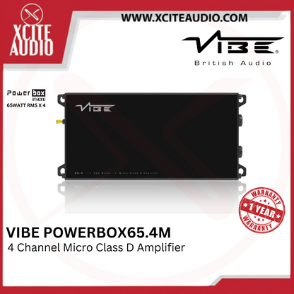 VIBE POWERBOX65.4M : Powerbox 520 Watt Micro 4 Channel Plug & Play Car Amplifier