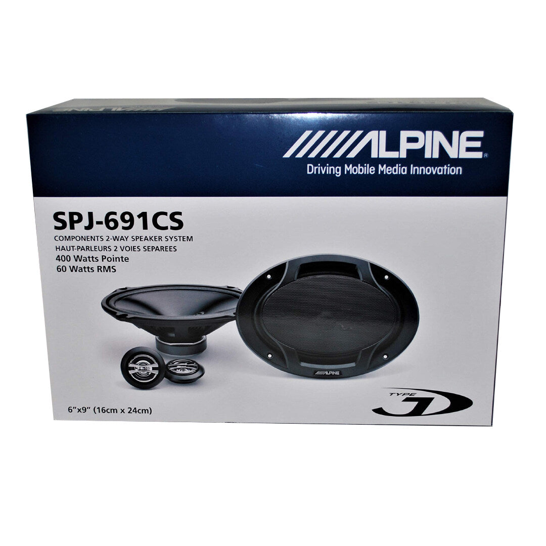 Alpine SPJ-691CS 6” x 9" (16 x 24 CM) 2-Way Component Car Speaker