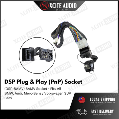 Digital Sound Processor(DSP) Plug & Play Cable Socket For Proton/Perodua/Toyota/Nissan/Mazda/Honda/Hyudai/BMW/Audi/Mini/Mercs
