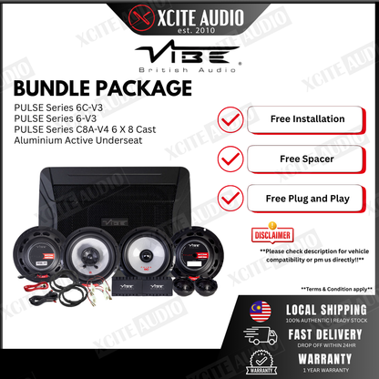 CNY BUNDLE PACKAGE -  Front & Rear Speaker & Active Subwoofer FREE Installation & FOC Speaker Adapter and Socket | Plug & Play