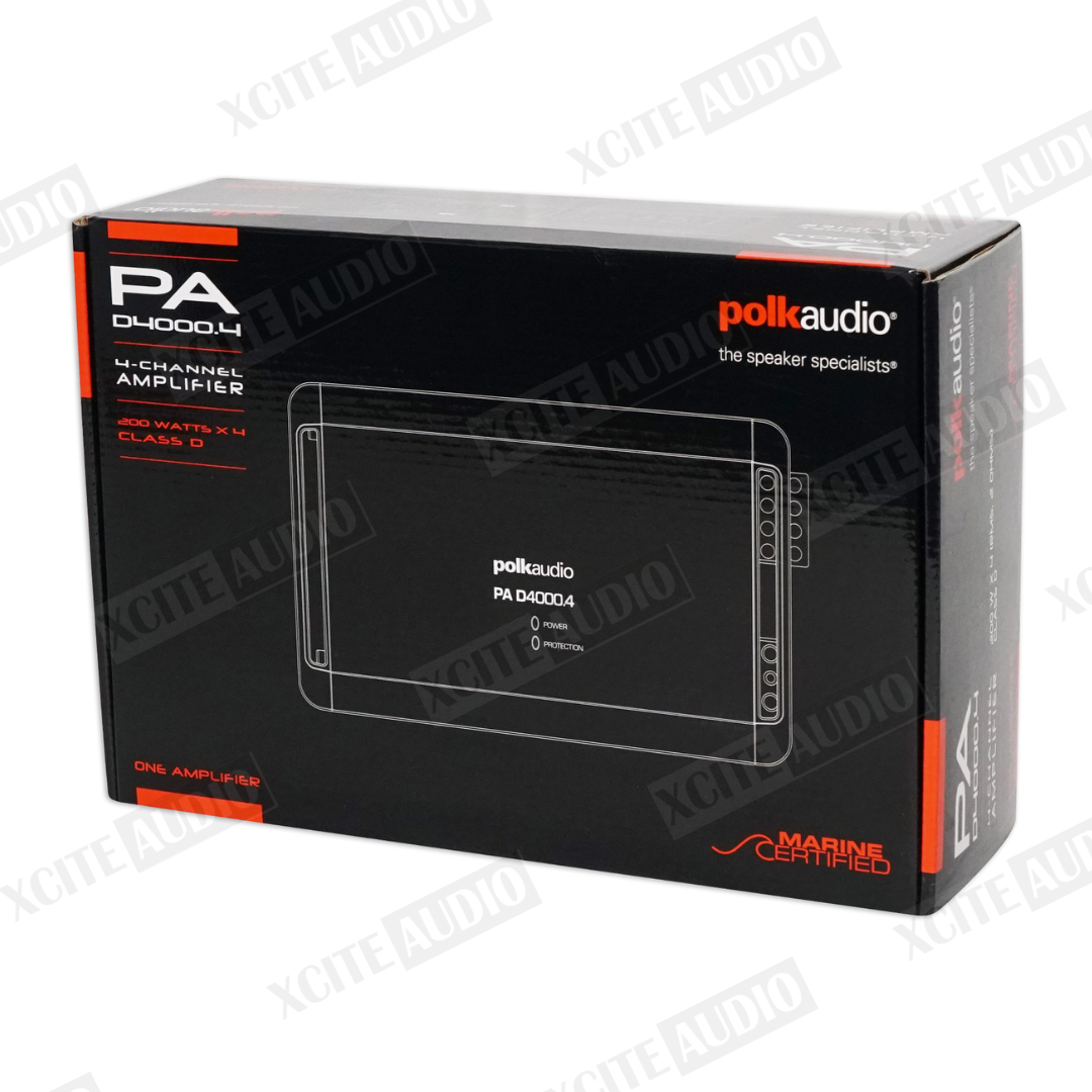 POLK AUDIO D4000.4 - Class D Four Channel High Power Car Amplifier
