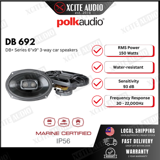 Polk Audio DB 692 DB+ Series 6"x9" 3-way car speakers