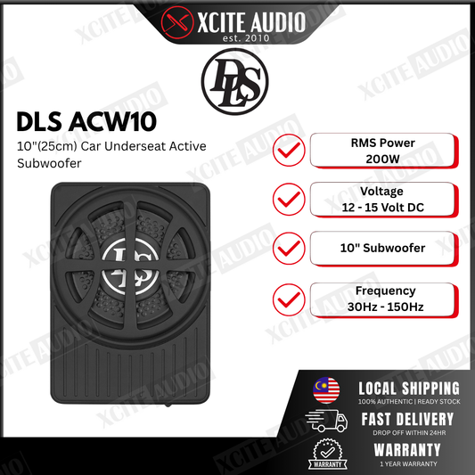 DLS ACW10 10"(25cm) Car Underseat Active Subwoofer