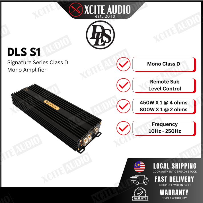 DLS Signature Series S1 - Class D Mono Amplifier 450W RMS x 1 – Xcite Audio
