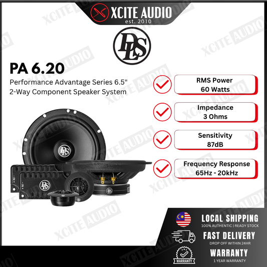 DLS PA6.20 - Performance Advantage Series 6.5 Inch 2-Way Component Car Speaker System