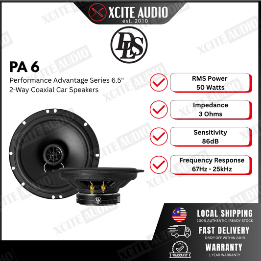 DLS PA6 - Performance Advantage Series 6.5 Inch 2-Way Coaxial Car Speakers
