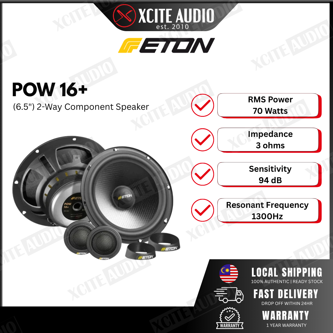 Eton POW 16+ 2-WAY 6.5" COMPONENT SPEAKER 70W RMS