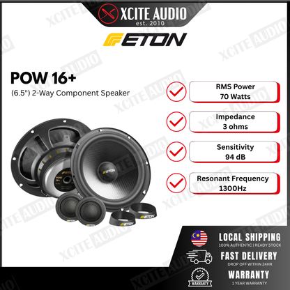 Eton POW 16+ 2-WAY 6.5" COMPONENT SPEAKER 70W RMS