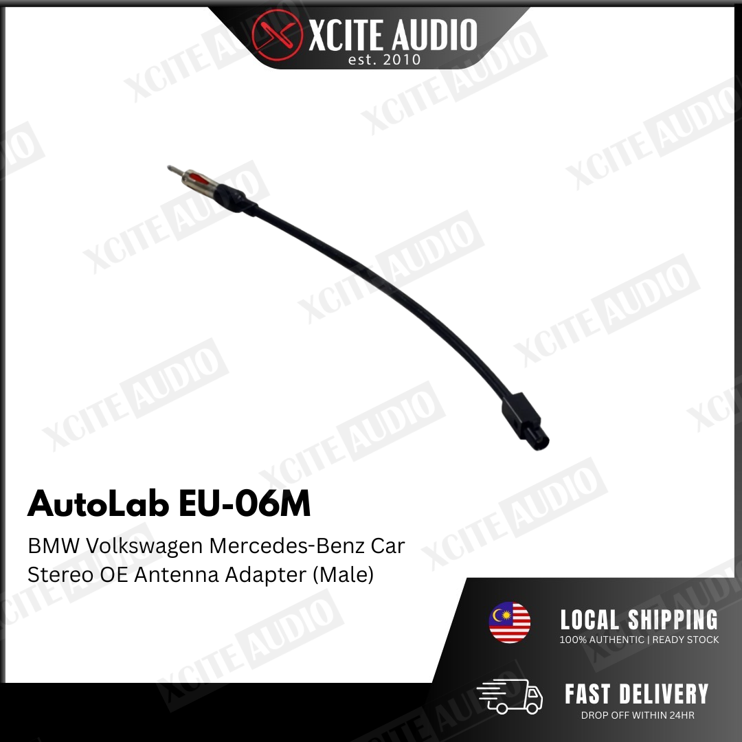 Audio Lab EU-06M BMW Volkswagen Mercedes-Benz Car Stereo OE Antenna Adapter (Male)