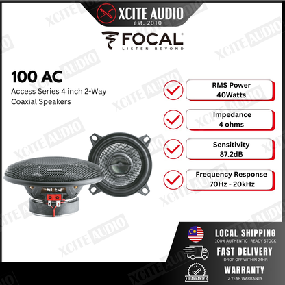 Focal 100 AC Access 4" 2-Way Coaxial Speakers