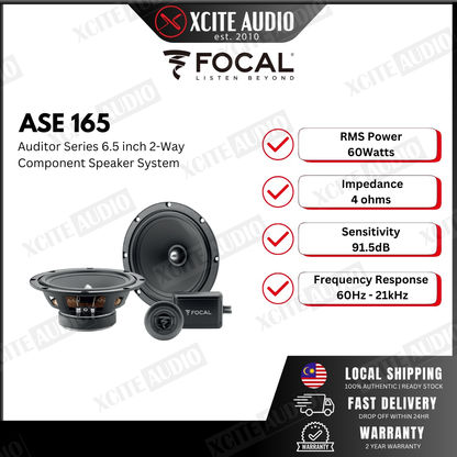 Focal Auditor Evo Series ASE-165 6.5” (16.5CM) 2-Way Component Kit Speakers