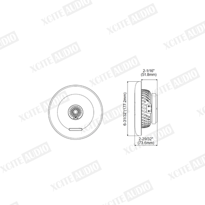 HARMAN KARDON FIT 6F - Fit Series 2-way 6.5" Hi-Res Car Coaxial Speakers