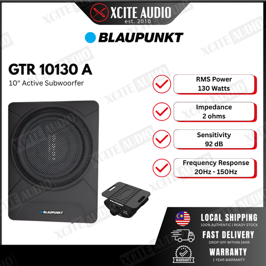 Blaupunkt ACTIVE SUBWOOFER GTr 10130 A 10.0” Speaker | Compact Design & Solid Audio Output