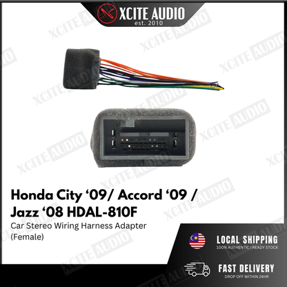 Honda City 2009 / Honda Accord 2009 / Honda Jazz 2008 HDAL-810F Car Stereo Wiring Harness Adapter Steering Wheel Control Adapter (Female)