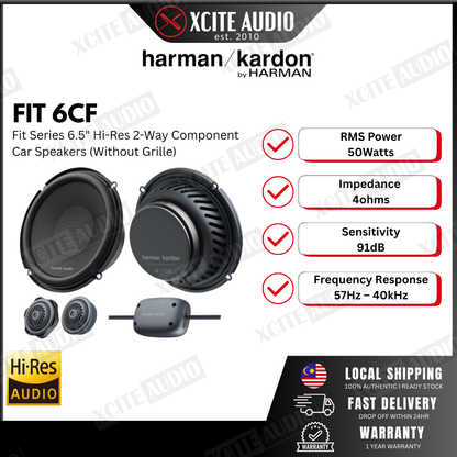HARMAN KARDON FIT 6CF - Fit Series 2-way 6.5" Hi-Res Car Component Speaker System