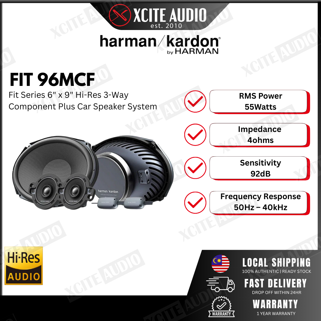 HARMAN KARDON FIT 96MCF - Fit Series 3-way 6"x 9" Plug & Play Component Car Speaker System For Alphard/Vellfire & Toyota