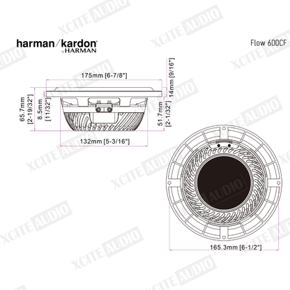 harman/kardon FLOW 600CF | 6.5" 120W RMS 2-way Component Car Speaker System With Crossover Network