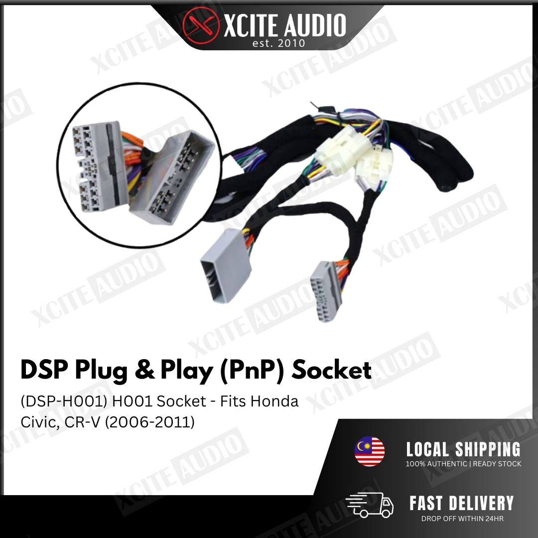 Digital Sound Processor(DSP) Plug & Play Cable Socket For Proton/Perodua/Toyota/Nissan/Mazda/Honda/Hyudai/BMW/Audi/Mini/Mercs