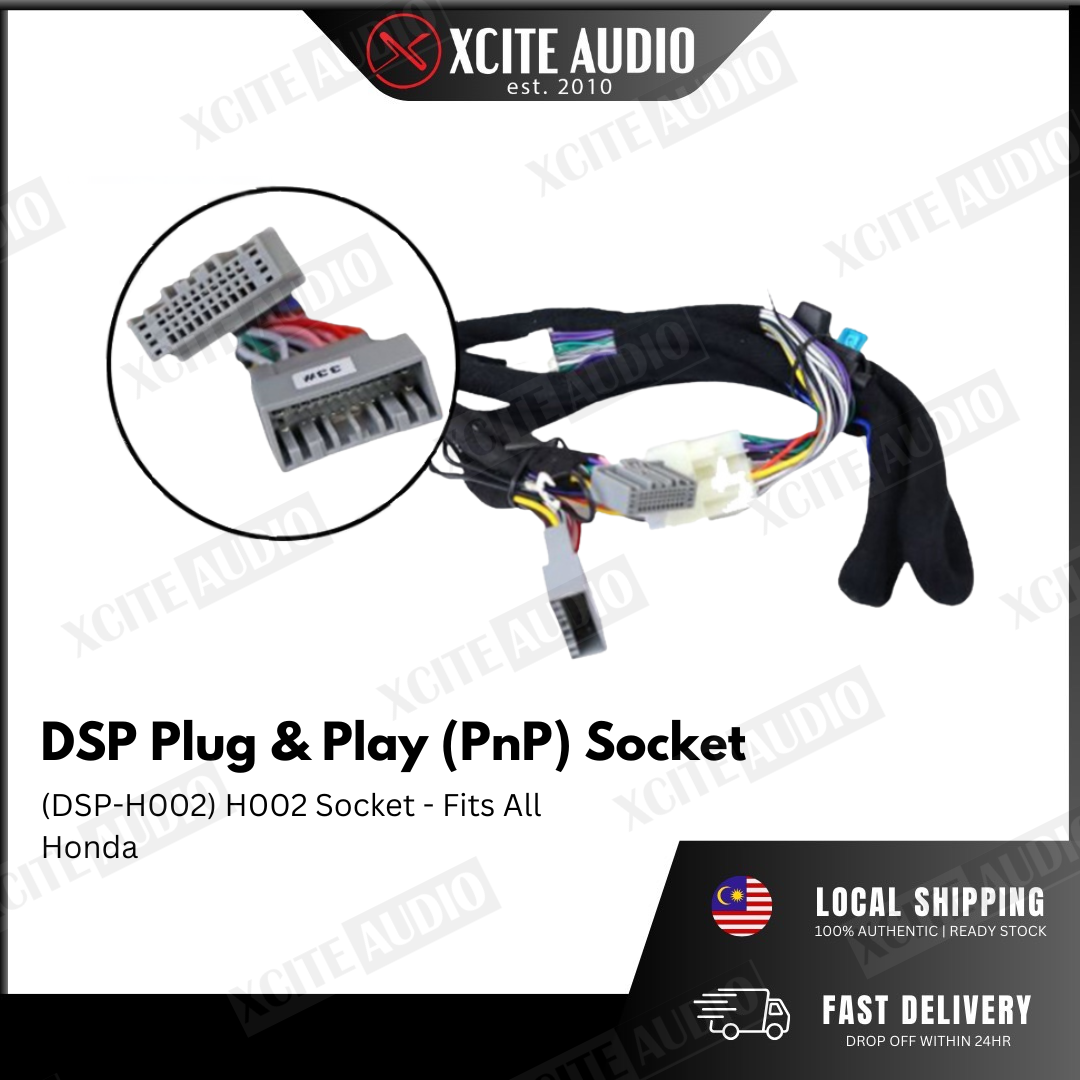 Digital Sound Processor(DSP) Plug & Play Cable Socket For Proton/Perodua/Toyota/Nissan/Mazda/Honda/Hyudai/BMW/Audi/Mini/Mercs