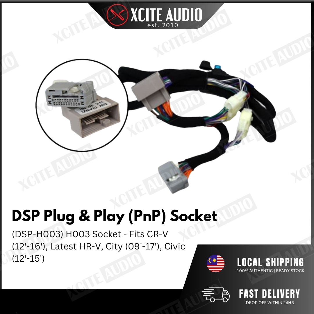 Digital Sound Processor(DSP) Plug & Play Cable Socket For Proton/Perodua/Toyota/Nissan/Mazda/Honda/Hyudai/BMW/Audi/Mini/Mercs