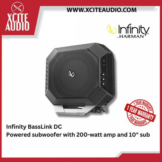 Infinity Basslink DC Powered Subwoofer with 200-watt Amplifier and 10" Sub | 100% Original