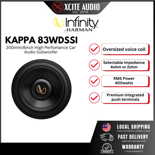 Infinity Kappa 83WDSSI -  8"(200mm) high-performance car audio subwoofer