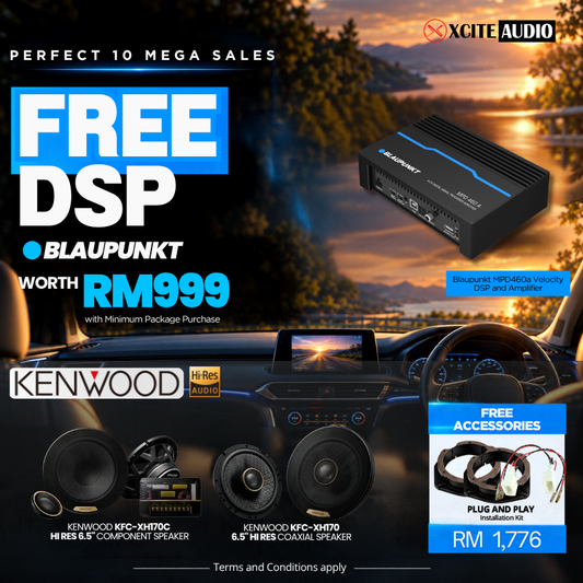 PERFECT 10 MEGA SALES | KENWOOD BUNDLE FREE Blaupunkt 6 Channel DSP Worth RM999