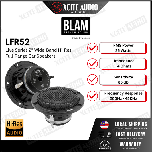 BLAM LFR52 - Live Series 2" Full Range Hi-Res Full Range Car Audio Speakers