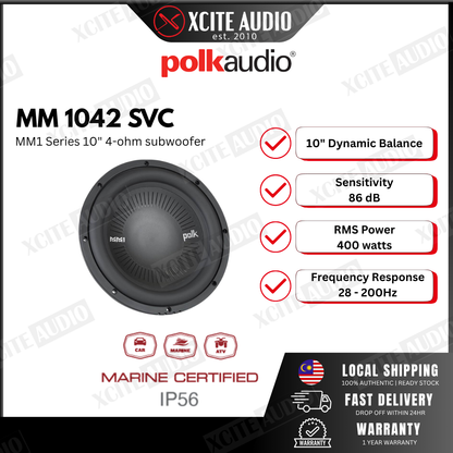 Polk Audio MM 1042 SVC MM1 Series 10" 4-ohm subwoofer