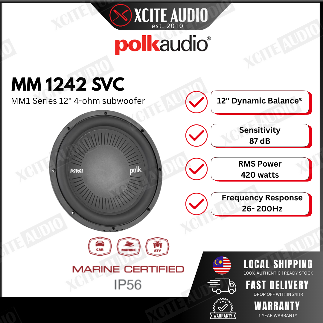 Polk Audio MM 1242 SVC MM1 Series 12" 4-ohm subwoofer