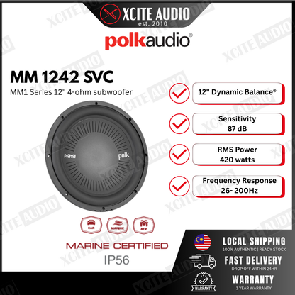 Polk Audio MM 1242 SVC MM1 Series 12" 4-ohm subwoofer