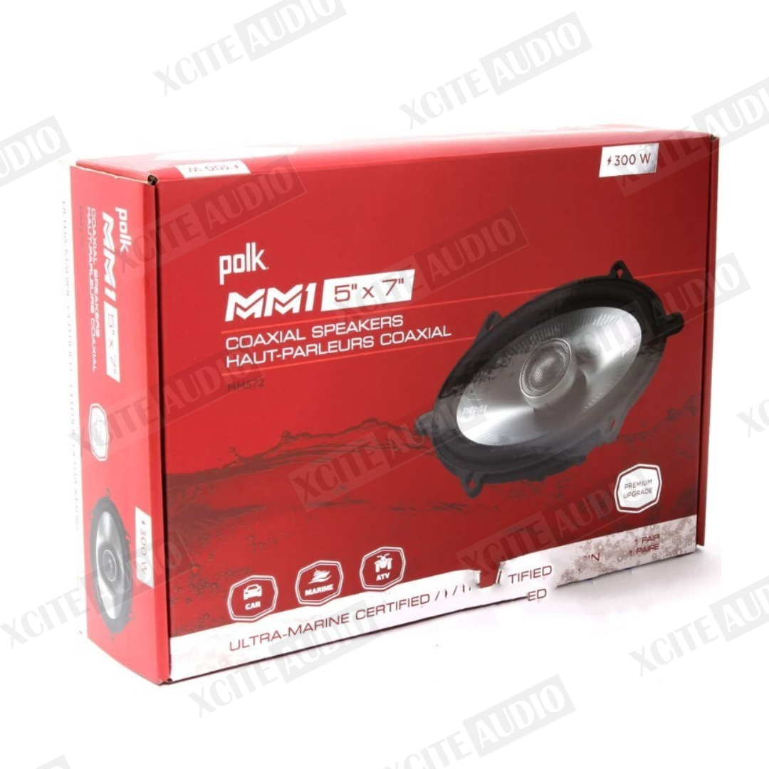 POLK MM572 - MM Series Marine Certified 5"x7inch 2-Way Car Speakers for Select Ford Vehicles