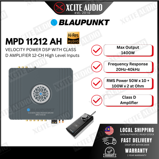 Blaupunkt VELOCITY POWER DSP WITH CLASS D AMPLIFIER MPD 11212AH 12-CH High Level Inputs
