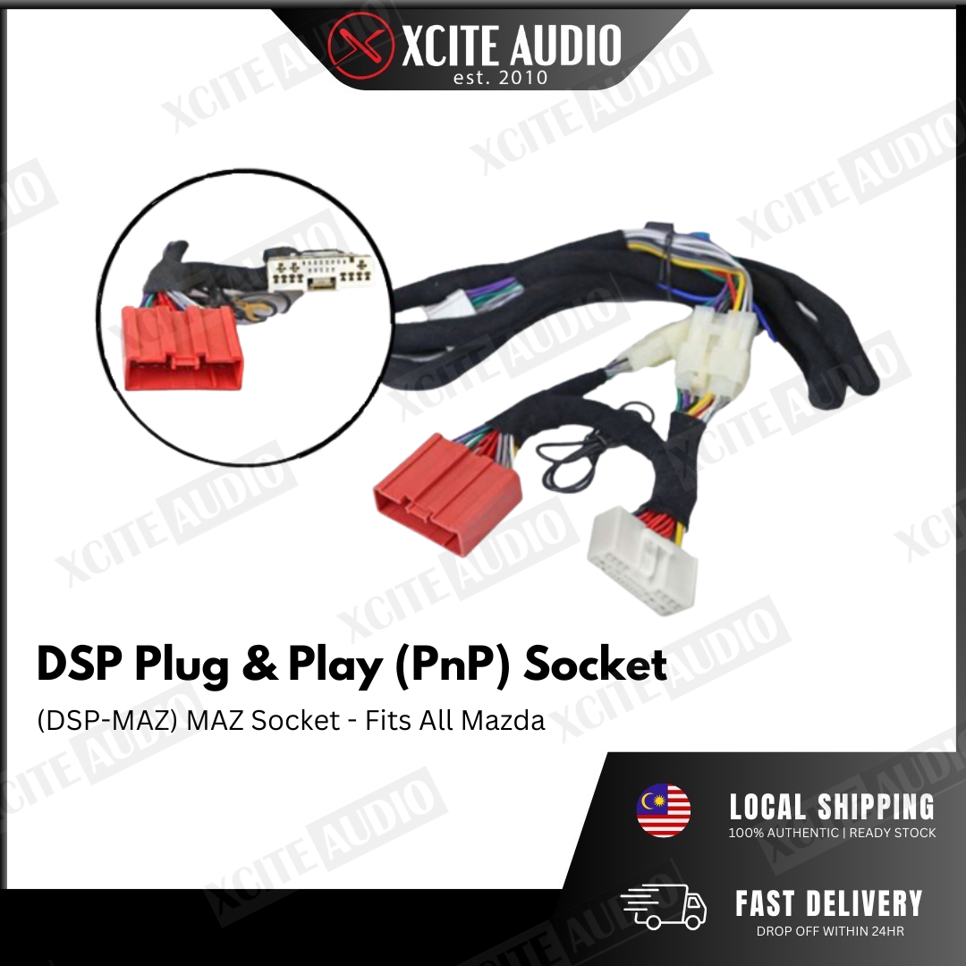 Digital Sound Processor(DSP) Plug & Play Cable Socket For Proton/Perodua/Toyota/Nissan/Mazda/Honda/Hyudai/BMW/Audi/Mini/Mercs