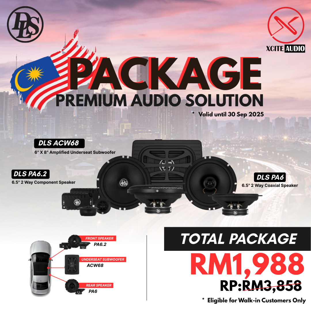 Merdeka DLS Component + Coaxial + Active Subwoofer Bundle Package