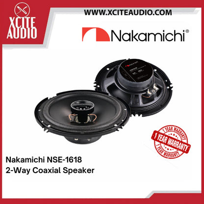 Nakamichi NSE-1618 200W Coaxial Speakers 6‘’ 2-way Coaxial Speaker | 100% Original Nakamichi | Peak Power 200W | 6寸汽车喇叭
